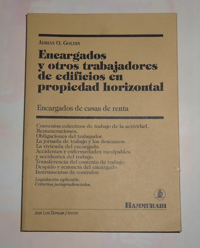 Encargados Y Otros Trabajadores De Edificios  Adrián Goldin