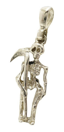 Dije Medalla San La Muerte Plata 925 Religioso Mujer, Hombre Color Plateado