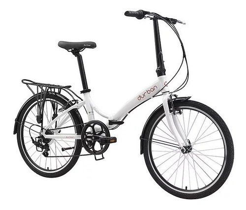 Bicicleta  Durban Rio XL aro 24 6v freios v-brakes cor branco com descanso lateral