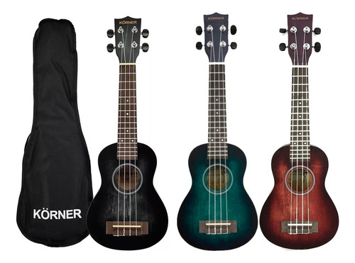 Ukelele Soprano Diseño Raspado Korner Aquila C Funda Ukrr