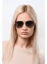 Comprar Anteojos De Sol Jimmy Choo Devan\u002Fs Rhl9o Mediano, Diseño Aviador Con Marco De Metal Color Dorado, Lente Verde Oscuro Degradado De Policarbonato Degradada, Varilla Negra\u002Fplateada De Acetato
