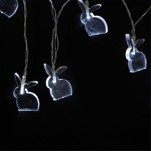 Guirnalda Decorativa De 10 Luces Led De Conejo De Pascuas
