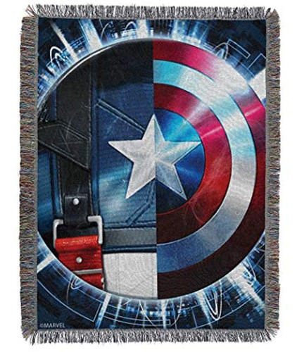 Capitán América De Marvel, Manta Tejida Con Tapiz  Agente Es