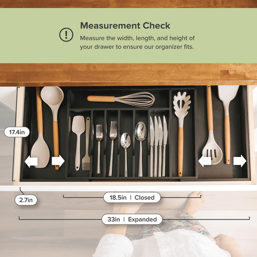 Kitchenedge Organizador De Cubiertos Cubiertos Y Utensilios