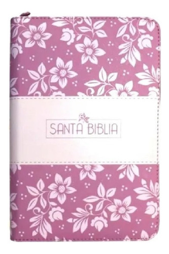 Biblia letra grande rosa, de Reina Valera 60. Editorial SBM, tapa blanda en español, 1960 color rosa