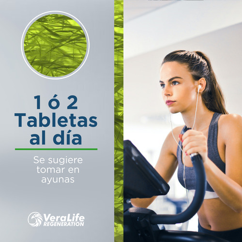 Afa Alga - 60 comprimidos de 900 mg - Multivitamínico - Sabor sem sabor Veralife