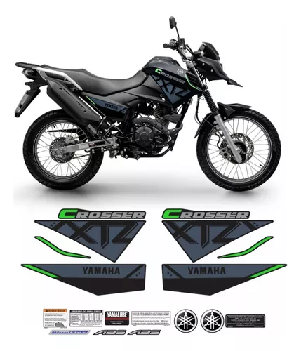 Kit Adesivos Faixa Yamaha Xtz Crosser 150 2022 Vermelha Cr23