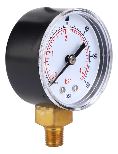 Manómetro De Presión De 0-60 Psi, 0-4 Bar, Esfera De 50 Mm,