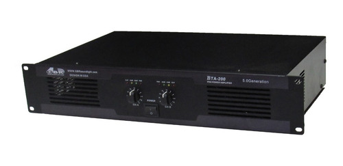 Potencia Dj Sonido Gbr Bta200 600w Pico + 2 Canon Premium