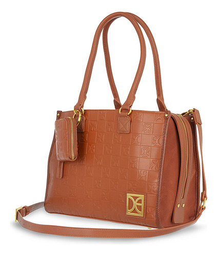 Bolsa Satchel Cloe Quinali Ii Grande Color Marrón