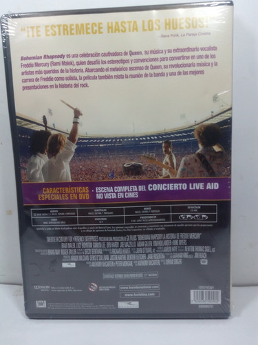 Bohemian Rhapsody Historia De Freddie Mercury Pelicula Dvd Mercado Libre