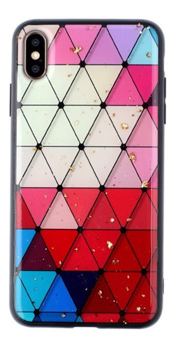 Forro iPhone XR Max Triangular Geometrico Color Resistente