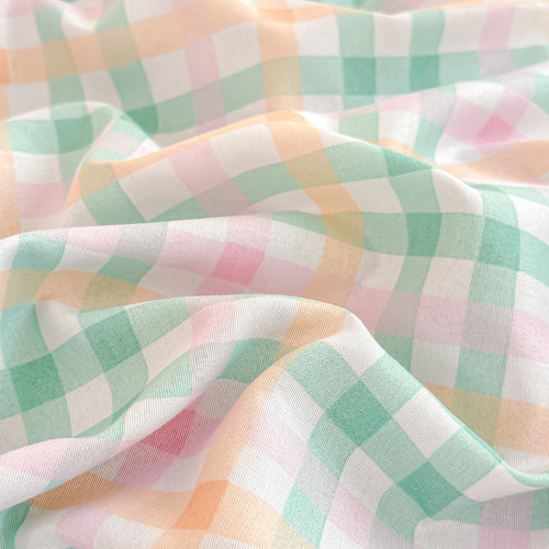 1 Juego De Sábanas Con Estampado A Cuadros, Juego De Cama Ta