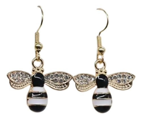 Pendientes Con Figura De Abeja Blanca, Elegantes