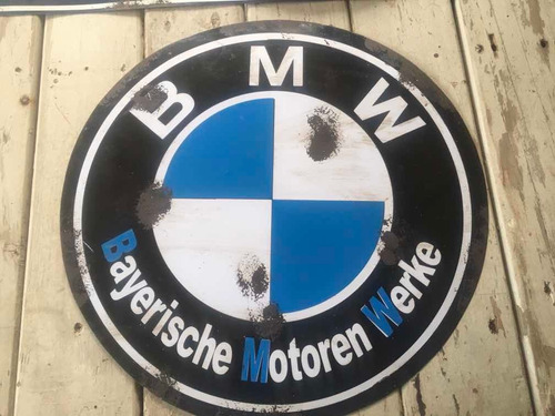 Cartel Chapa Bmw Logo Y De Izzeta Huevito 80 X 50 Preciox 1