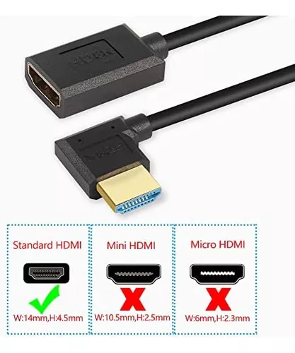 Pngknyocn 8k Hdmi Corto 90 Grados Curva De Ultra Velocidad H