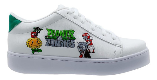 Tenis Bordados Para Niño Y Niña Plantas Vs Zombis