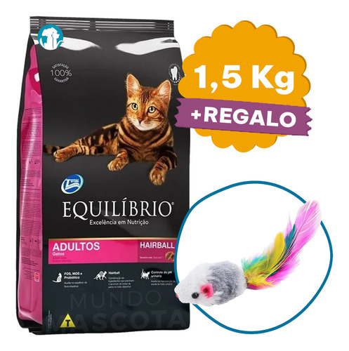 Comida Gato Adulto Equilibrio 1,5 Kg / Mundo Mascota