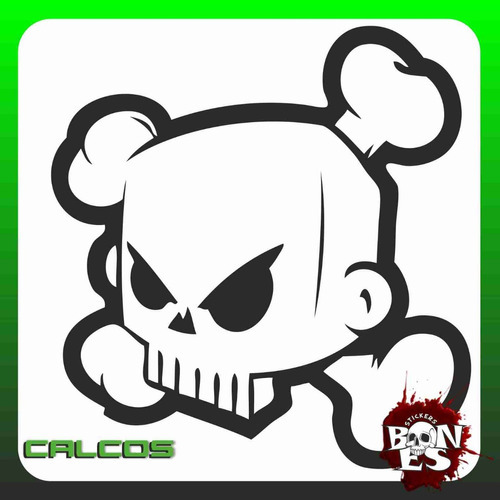 Calco Ken Block Skull Calavera Sticker Vinilo