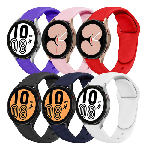 6 Correas Silicona Para Samsung Galaxy Watch 5 Pro 4 Classic