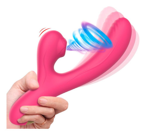 Vibrador Vaginal Succionador Juguete Sexual 14 Modos Vibraci Color Rosa Red