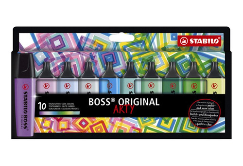 Resaltadores Stabilo Boss Arty Set Colores Frios X 10