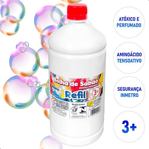 Combo Refil P/bolha De Sabão 10 Litros Atacado Pais E Filhos