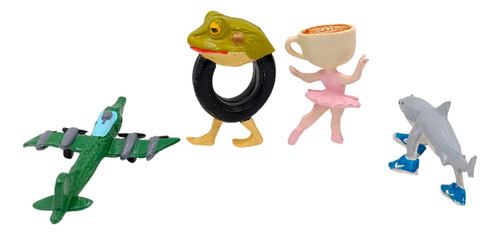 Brainrot Figuras 6 Pz Tralalero Sahur Ballerina 10 Cm