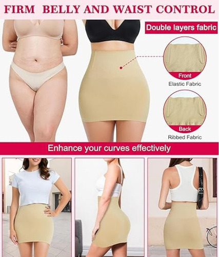 A Body Shapewear Falda Cintura Alta Tummy Control Para Mujer