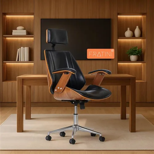 Cadeira De Escritório Presidente Cor Preto Ergonômica Executiva G...