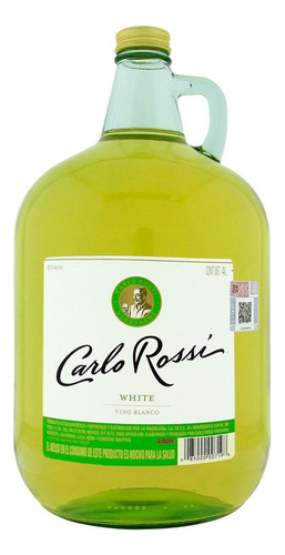 Caja De 4 Vino Blanco Carlo Rossi White 4 L