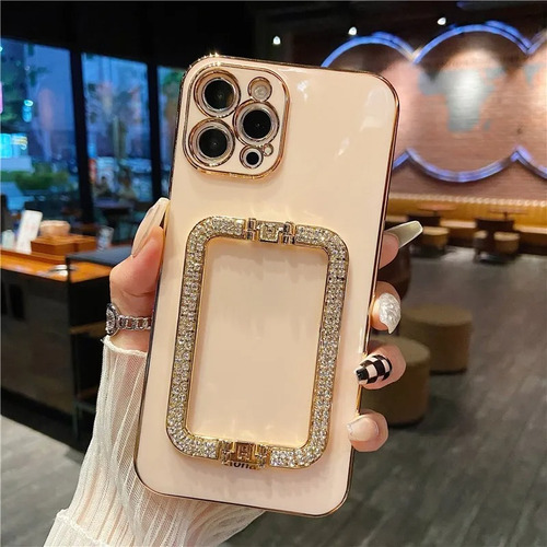 Capinha Genérica iPhone Suporte Strass Bumper 14 Pro Max