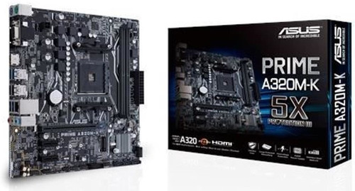 Placa base ASUS PRIME A320M-K AMD Ryzen AM4 DDR4 HDMI VGA M.2 USB 3.1 ATX