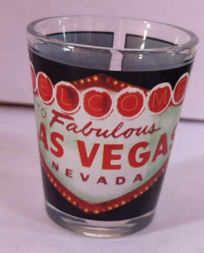 Vaso Shot Welcome To Fabulous Las Vegas Nevada Retro Black