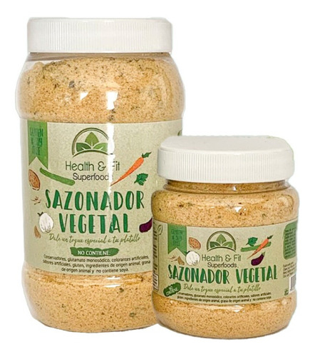 Sazonador Vegetal 480 Gr Sin Gluten,conservadores,glutamato.