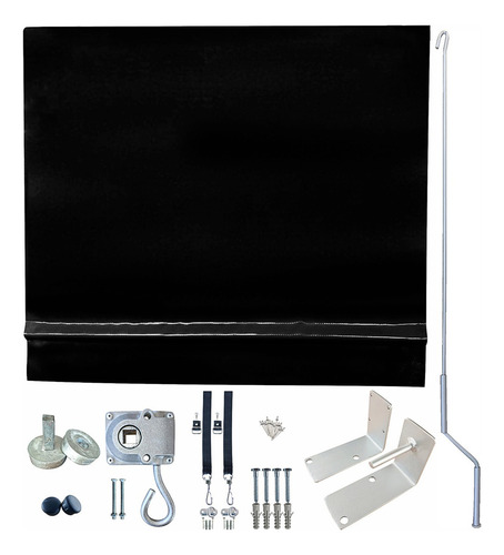 Kit Toldo Sob Medida 3,00 X 1,50 Sem Os Tubos Cor Preto