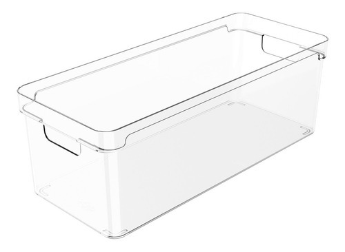 Caixa Organizadora Para Geladeira Gaveta 37x15x13cm Acrílico Cor Transparente