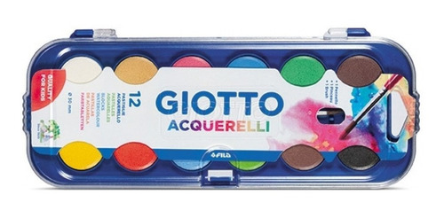 Acuarelas Giotto Acquarelli X 12 Colores + Pincel De Regalo