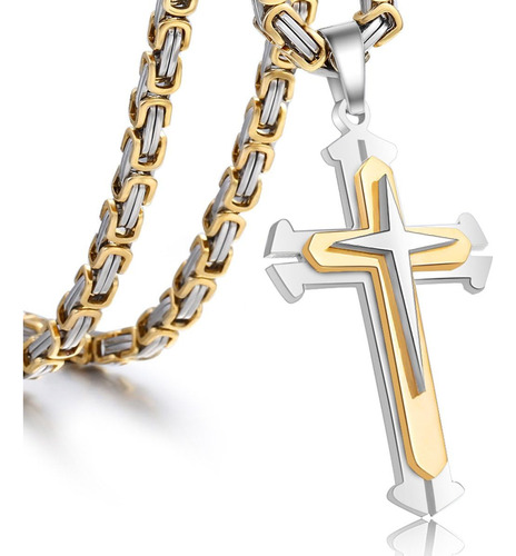 Trendsmax-collar Con Colgante De Crucifijo Cruzado De Acero 