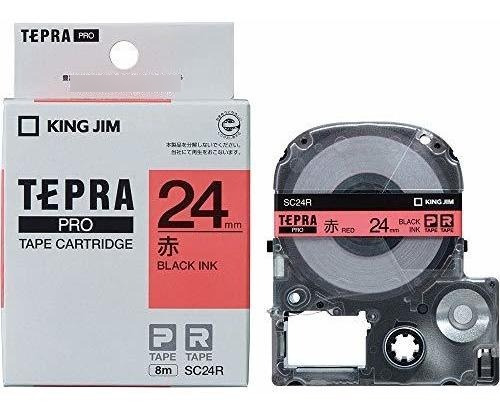 Cinta King Jim Sc24r Tepra Pro, 24 Mm, Roja