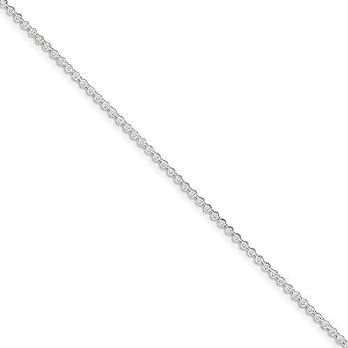 Tobillera Con Cadena Rolo De Plata De Ley De 1,5 Mm Con Lazo
