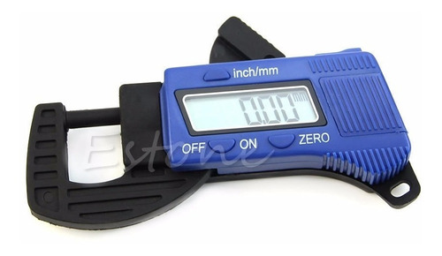 Micrómetro Medidor Calibrador Espesor  Lcd  Fibra 0-12.7 Mm