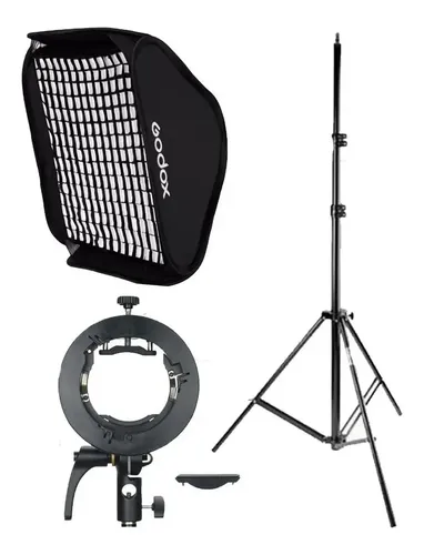Softbox Godox UL-Box 60x60 Cm Avec Monture Bowens - Pliable Rapide, Avec Grille Nid D'abeille Et Diffuseurs