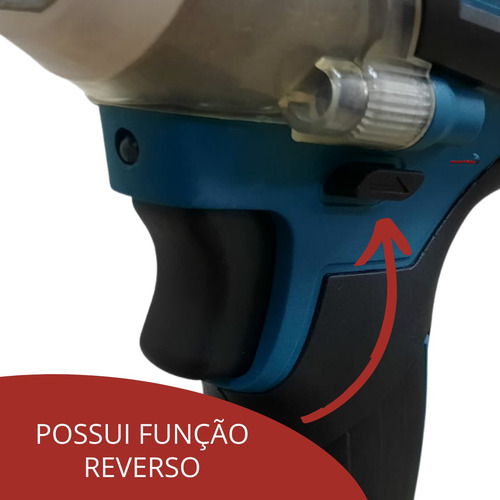 Chave De Impacto Sem Fio Bivolt Com 2 Baterias 18v Forte