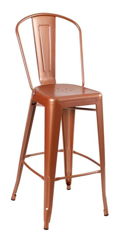 Cadeira Alta Bancada Iron Tolix Vintage - Cobre Rose Gold