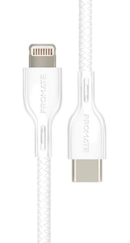 Cable Usb-c Para iPhone Lightning Promate Forrado 1.2 Metros