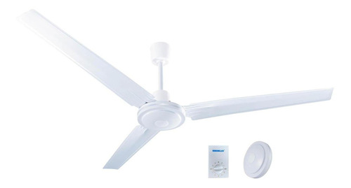 Ventilador de techo Benelux Tipo Vec blanco con 3 aspas de  acero, 56" de diámetro 127 V