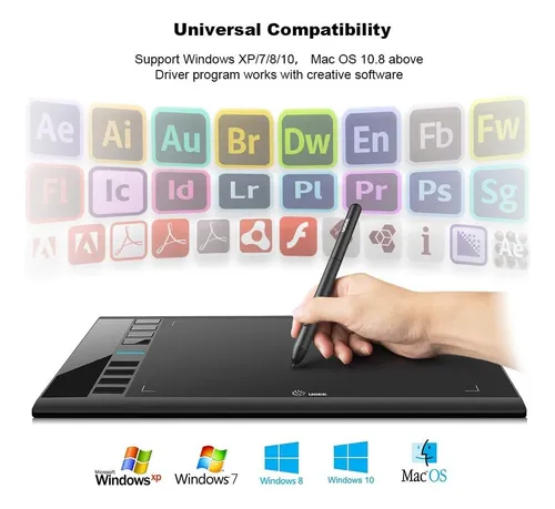 Tablet Digitalizadora 12 Win Y Mac + Kit Completo Ugee M708