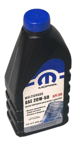 Aceite Multigrado 20w50 946ml *mopar