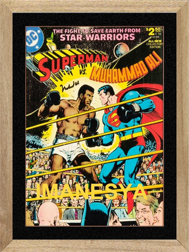 Poster Deporte Enmarcado  Boxeo  Superman Vs Ali    L149